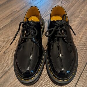 Dr. Martens Black Patent Leather Shoes 1461 Oxford